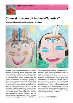 Come si nutrono gli indiani d`America?