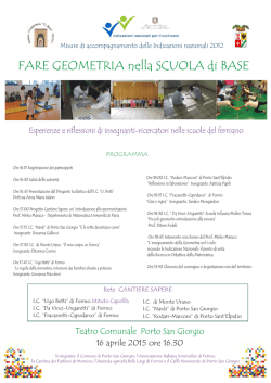 FARE GEOMETRIA nella SCUOLA di BASE