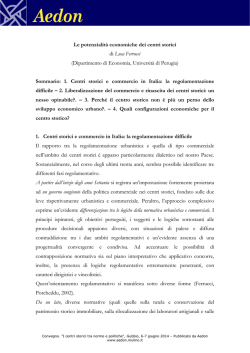 Luca Ferrucci, Le potenzialit&agrave; economiche dei - Aedon