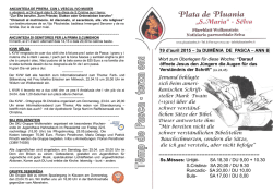 ZELEBRAZIONS – GOTTESDIENSTE