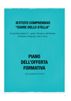 Piano dell`offerta formativa - Istituto Comprensivo Cuore dello Stella