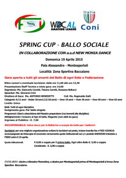 SPRING CUP - BALLO SOCIALE
