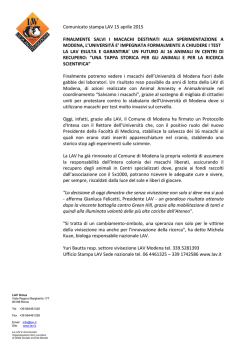 comunicato integrale