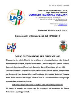 Comunicato Ufficiale - Figc - Comitato Regionale Toscana