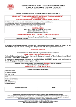 scheda di iscrizione - Scuola Superiore di Studi Giuridici