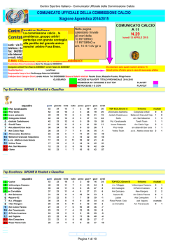 Comunicato 29 del 13/04/2015