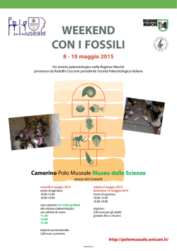 Weekend con i Fossili - Un evento paleontologico nella Regione