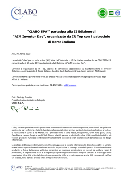 Clabo Spa_AIM IDay 2015 - AIM