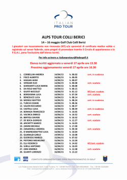 Elenco iscritti - Italian Pro Tour