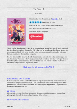 I"s, Vol. 4 - 99 Manuals and Books