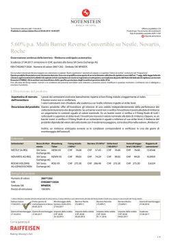5.60% pa Multi Barrier Reverse Convertible su Nestl&eacute;, Novartis, Roche