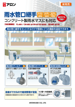 雨水管口継手（オリフィス・フィルター）φ200