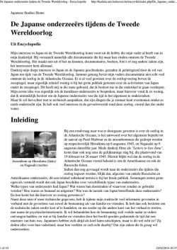 De Japanse onderzee&euml;rs tijdens de Tweede