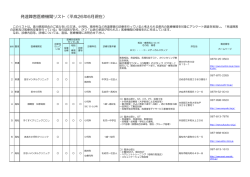 発達障害医療機関リスト（平成26年6月現在）