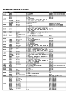 福山通運の配達不能地域一覧（2014/02時点）