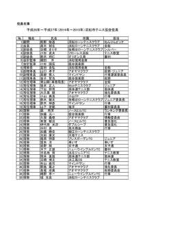 役員名簿 - 浜松市テニス協会