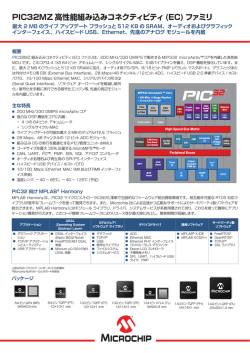 PIC32MZ 高性能組み込みコネクティビティ(EC) ファミリ