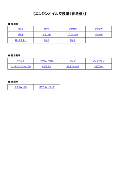 【エンジンオイル交換量（参考値）】