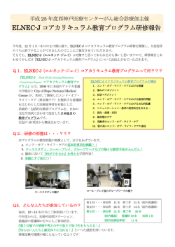 ELNEC-J コアカリキュラム教育プログラム研修報告
