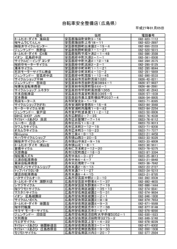 自転車安全整備店（広島県）