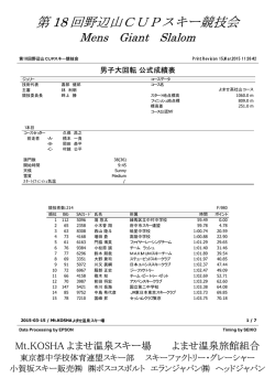 第 18 回野辺山CUPスキー競技会