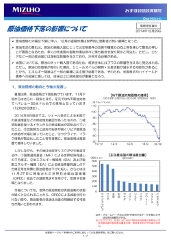 2014/12/29 原油価格下落の影響について (みずほ投信