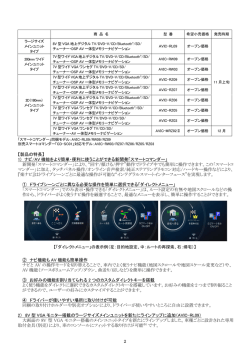 2 【製品の特長】 1) ナビ/AV 機能をより簡単・便利に使うことができる新