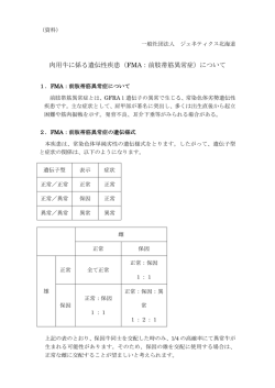 （FMA：前肢帯筋異常症）について;pdf
