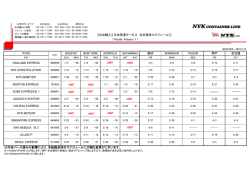 外地バース混みの影響により、本航路全体のスケジュールに大幅な変更