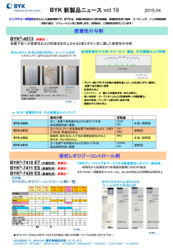 BYK 新製品ニュース vol.19