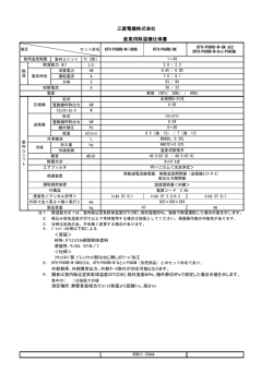 三菱電機株式会社 産業用除湿機仕様書