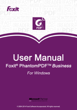 Foxit PhantomPDF 7.0 - Foxit J