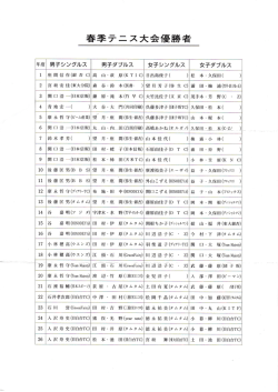 春季テニス大会優勝者;pdf