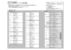 2015年度 面接授業（スクーリング）予定表（速報版） 前