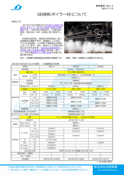 SB規格(ボイラー材)について