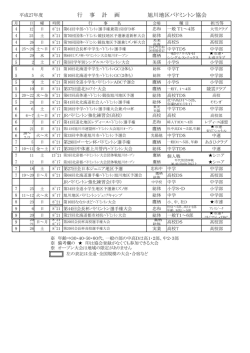 行 事 計 画 旭川地区バドミントン協会