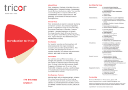 Introduction to Tricor Leaflet - Eng