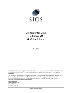 LifeKeeper for Linux in VMware ESX Server Virtual Machines