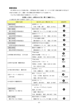 14障害福祉しおり当事者団体 （PDF：156KB）