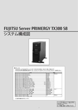 PRIMERGY TX300 S8 システム構成図 (2015年2月版) 樹系図