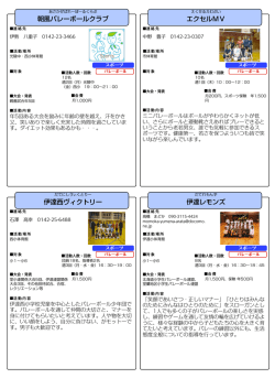 朝風バレーボールクラブ エクセルMV 伊達西ヴィクトリー 伊達