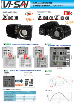 25M pixel CMOS 搭載 世界最速・超高解像度カメラシリーズ