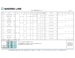 更新日 1月8日 日本－北米東岸 輸出スケジュール 入