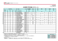 北米西岸（PSW）輸入スケジュール