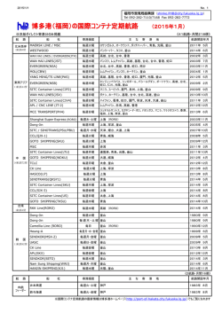 2015年1月1日現在