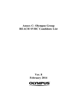 Annex C: Olympus Group REACH SVHC Candidate List Ver. 8