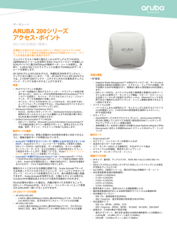 ARUBA 200シリーズ アクセス・ポイント