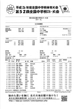 女子スラローム - 第52回全国中学校スキー大会