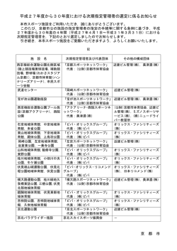 こちら - 公益財団法人 京都市体育協会