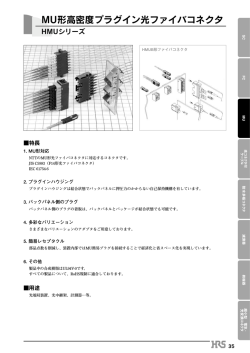 MU形高密度プラグイン光ファイバコネクタ